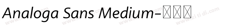 Analoga Sans Medium字体转换